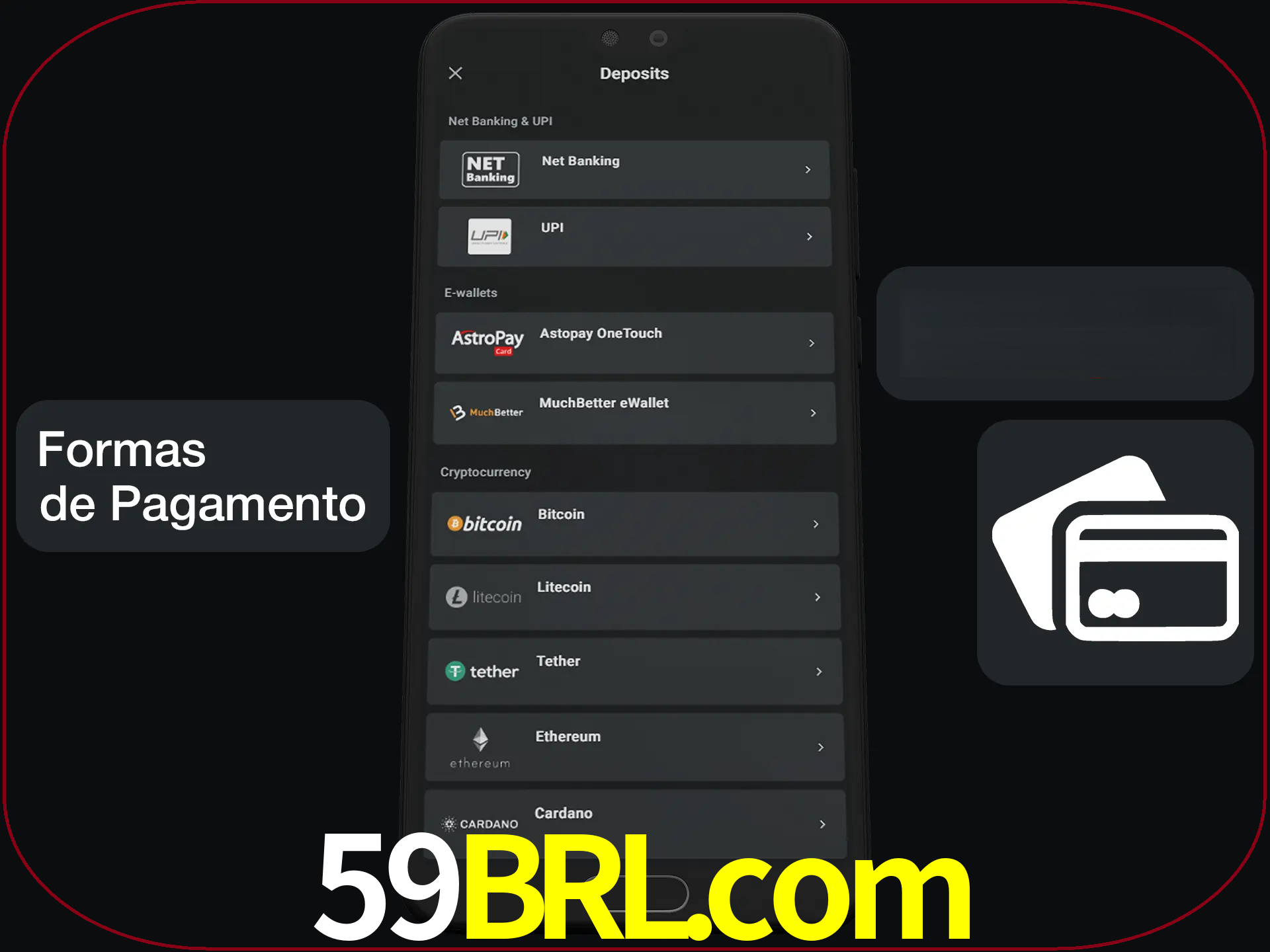 Escolha a forma de pagamento de sua preferência.