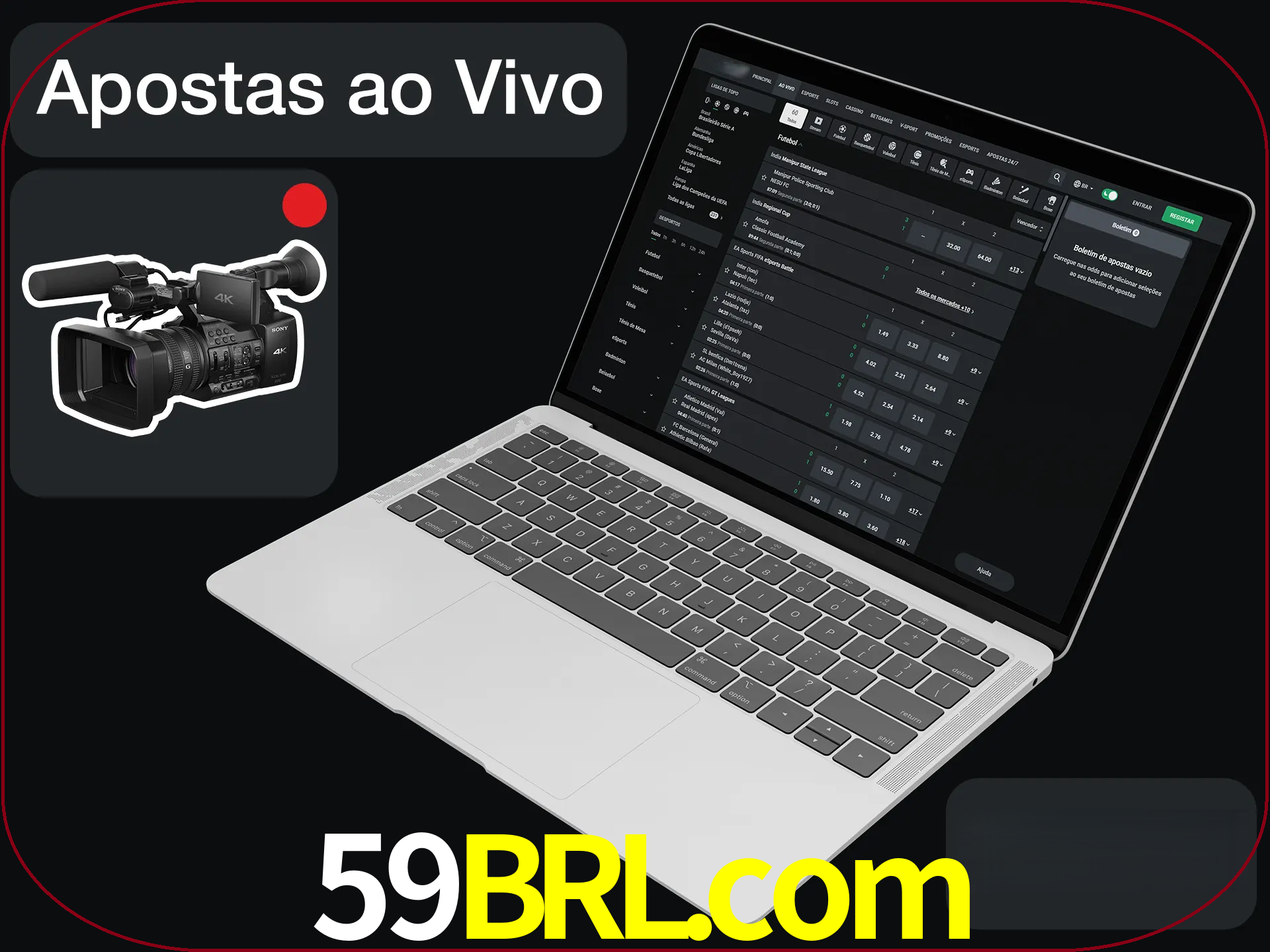 Aposte em formato ao vivo em nosso site.