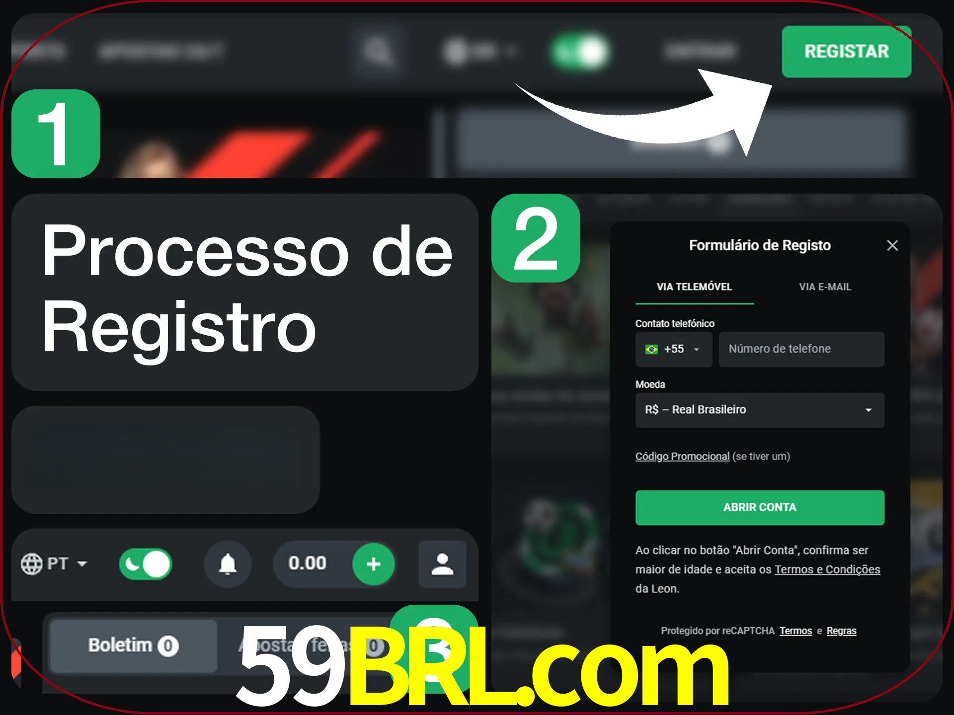 O processo de registro na LeonBet é simples.