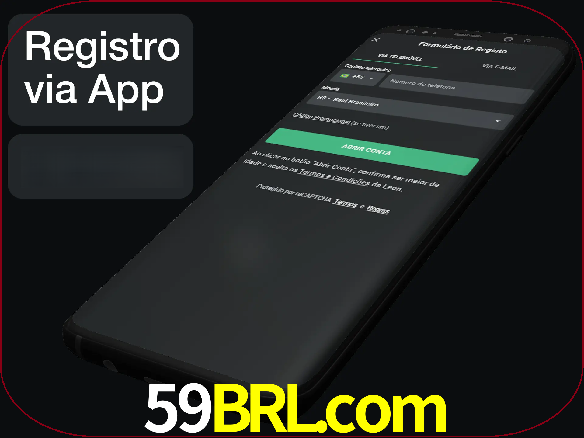 Registre-se quiclly em LeonBet usando o aplicativo.